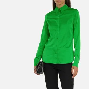 NWOT STELLA MCCARTNEY‎ Daria Button-Up Shirt in Bright Green (8)